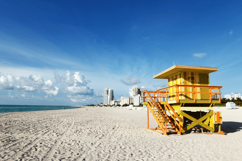 Séjour linguistique USA, Miami, Plage