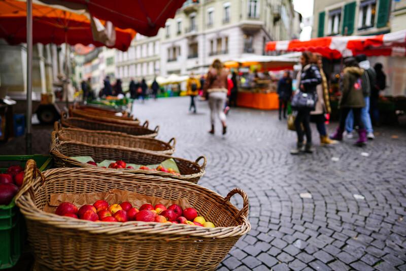 Séjour lingusitique Suisse, Lausanne, Marché