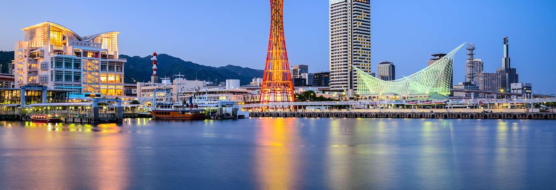 Sprachaufenthalt Japan, Kobe, Skyline Dark