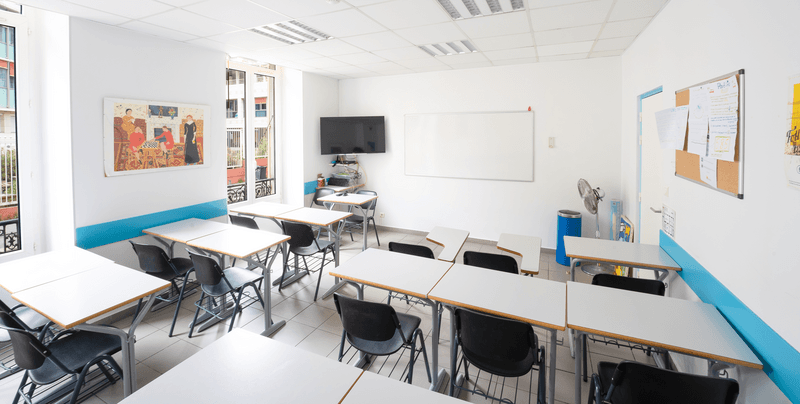 Séjour linguistique France, Nice, École Azurlingua Nice, Salle de classe