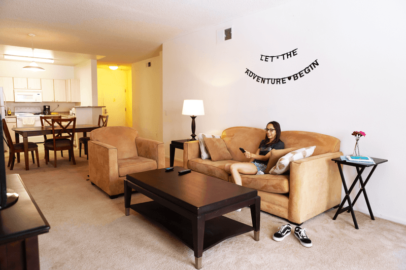 Sprachaufenthalt USA, San Diego - EC - Accommodation - Costa Verde Apartment - Wohnzimmer