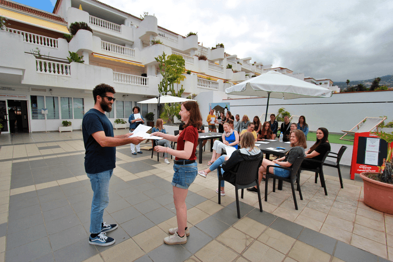 Sprachaufenthalt Spanien, Teneriffa - FU International Academy Tenerife - Terrasse