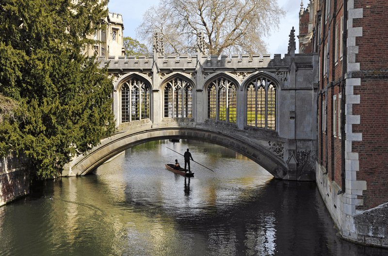 Sprachaufenthalt England, Cambridge, Punting auf der Cam