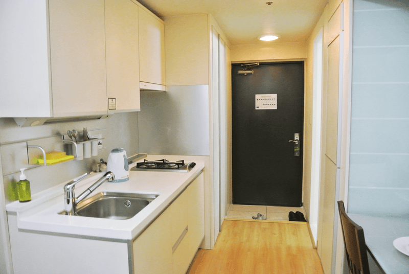 Sprachaufenthalt Korea, Busan - Lexis Korea Busan - Accommodation - Mini Studio - Küche
