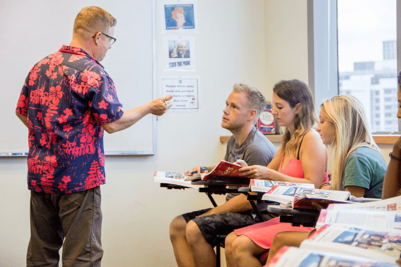 Séjour linguistique USA, Hawaii - IIE - Leçons