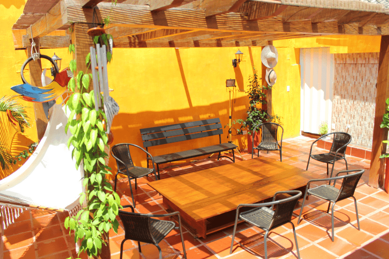 Sprachaufenthalt Kolumbien, Cartagena - Centro Catalina Cartagena - Terrasse